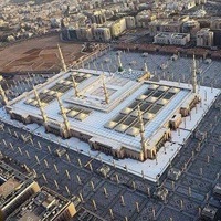 Grand Masjid Nabawi outside day umbrella Madinah
